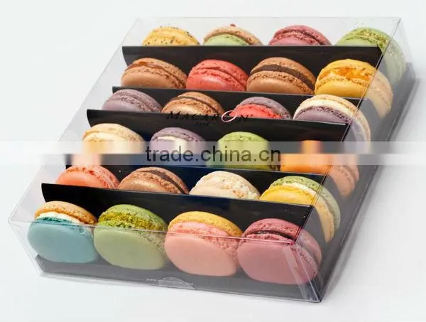 cheap eco-friendly pp clear macaron packing box