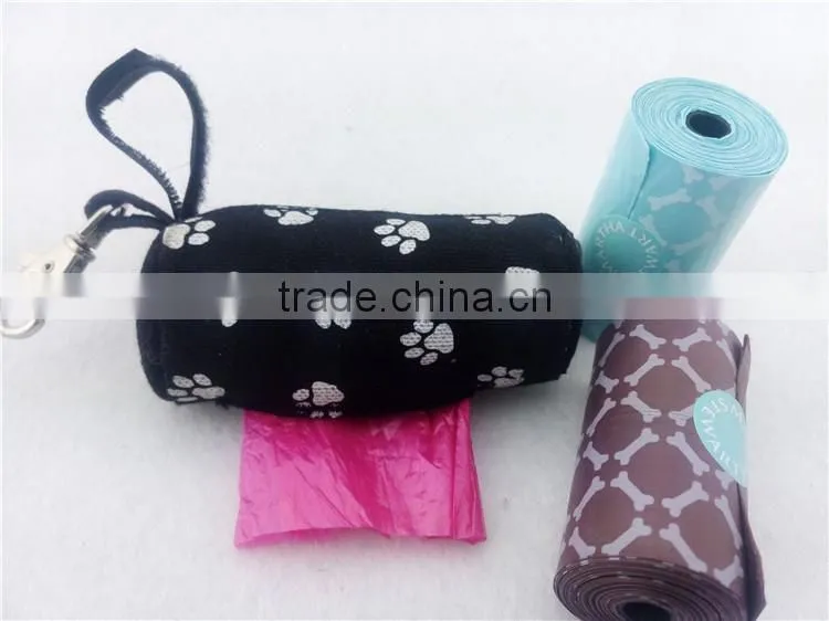 custom dog poop bag holder fabric pet waste bag dispenser