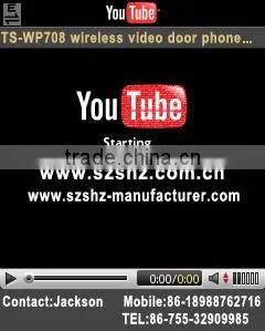 Long range touch key 2.4GHz 7" wireless video intercom with remote control door unlocking