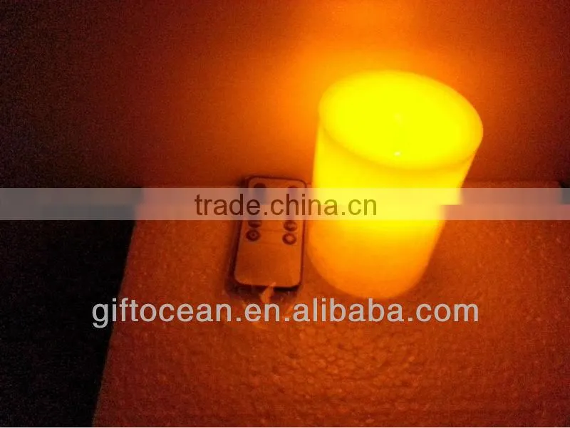 D80*H80mm paraffin pillar electronic swinging Christmas LED candles gifts
