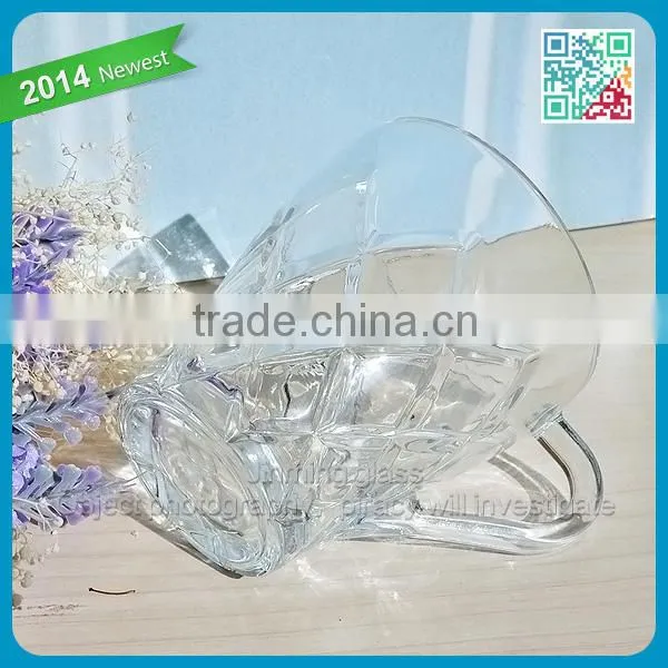 Embossed clear glass cup drinking oem moroccan tea glass cup