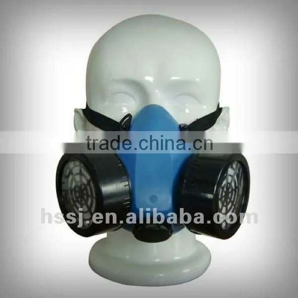 2016 hot selling chemical gas mask half face gas mask double filters gas mask 6200 chemical gas mask made in China