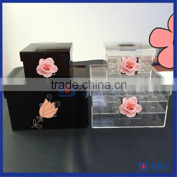 2016 New Design Customized Acrylic Box for Roses Acrylic Flower Box