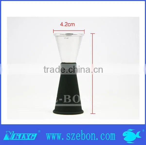 Hot sale gold printed stainless steel double jigger for advanced bar