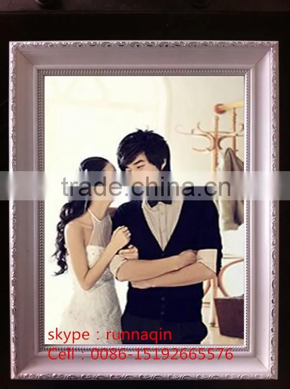 European style white color love wedding polystyrene moulding plastic photo picture frame