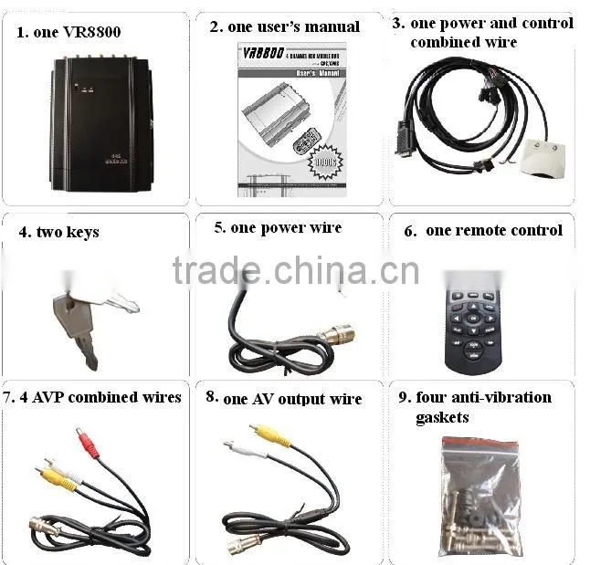 4-CH HDD 3.5"LCD realtime D1 resolution moveable DVR