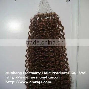 TOP quality remy human hair extensions easy loop micro ring