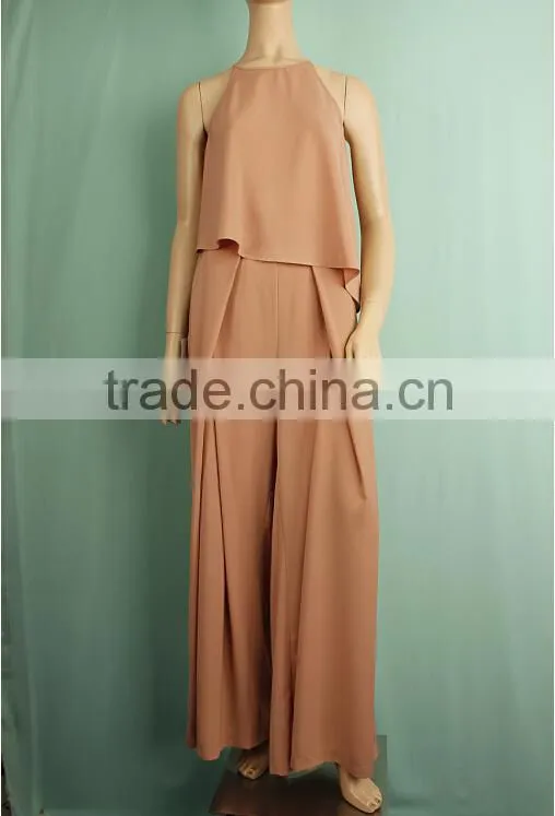 Two pieces women body fit jumpsuit pant unique design jumpsuit pant WT150832601