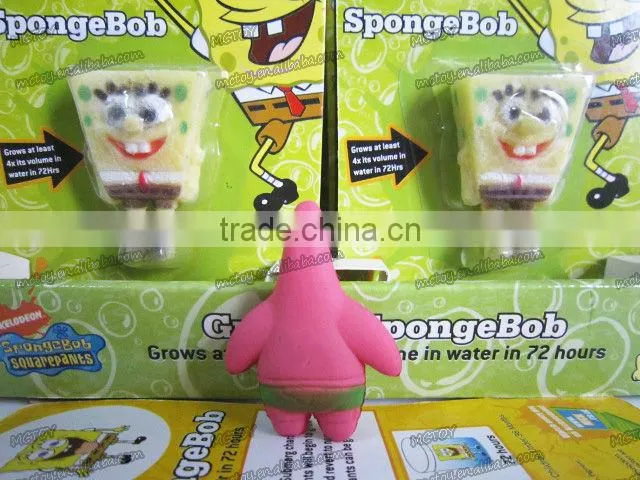 Magic Spongebob growing sponge toys in water growing patrick toy patrick star for baby fun magic growing sponge