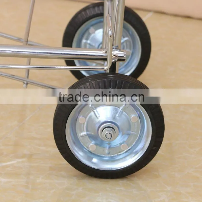 Metal moveable folding packing trolley,portable pull trolley cart/luggage cart
