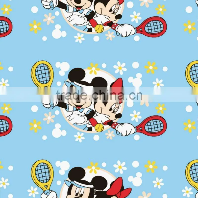 good quality super soft mickey mouse print flannel fleece fabric