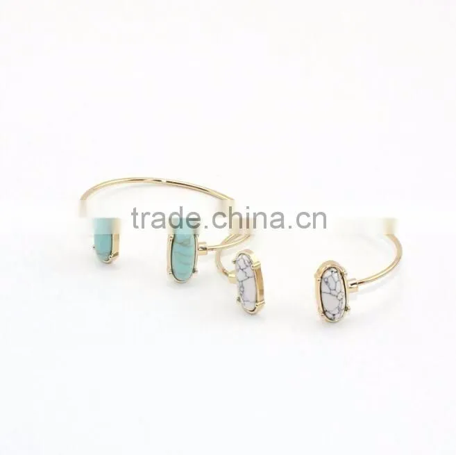 Custom jewelry factory turquoise thin bangle bracelets