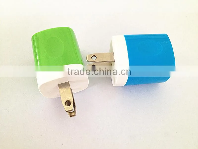High quality 1A/1.5A 110V USB travel adapter charger with IC smart chip for mobile cell phone