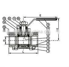 Stainlsess Steel Female Thread 3PCS Ball Valves