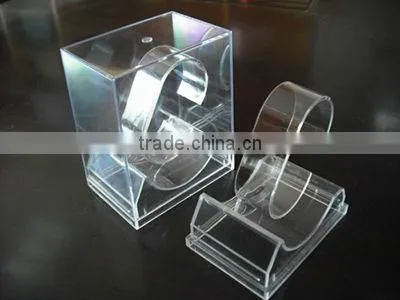 transparent plastic elegant watch box