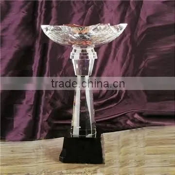 Wholesale Cheap Special design tower shape Crystal VIP Trophy with clear base for souvenirs
