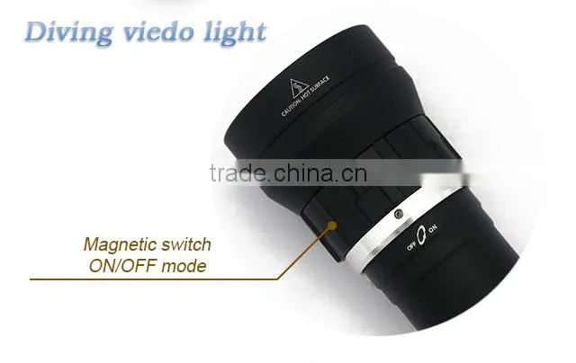 Rechargeable 120 wide angle scuba dive underwater video torch light