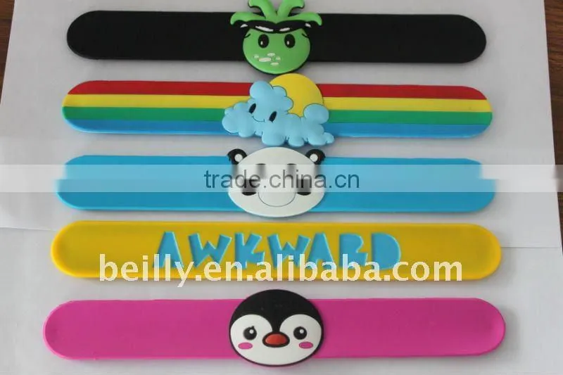 2013 Newest Custom Debossed Silicone Slap Bracelets With LOGO products