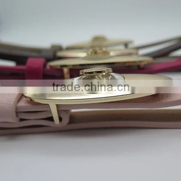 Fashionable skinny belt with flower glass for women