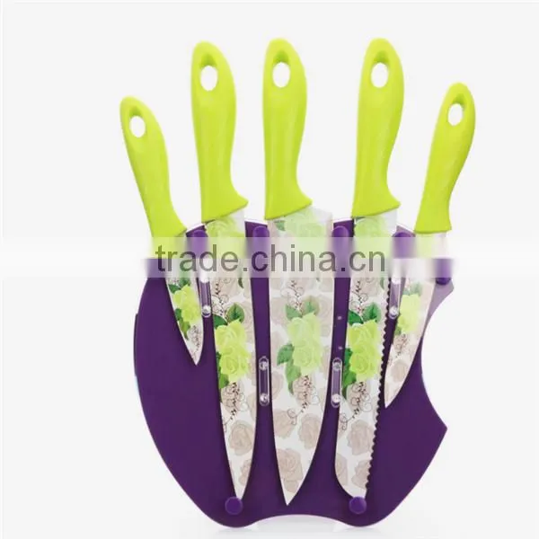 Promotional cheap price printed color 420 stainless steel knife