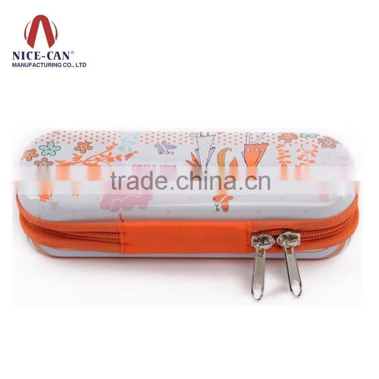 High Quality Chirdren Nice Pencil Tin Packing Case with zipper