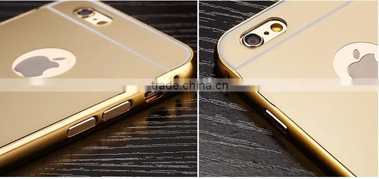 Gold luxury for iphone 6/5/5s/5cAluminum metal case acrylic back aluminum bumper