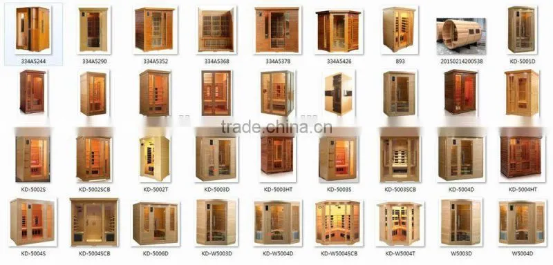 Solid Wood Main Material and 4 People Capacity mini portable far infrared sauna room
