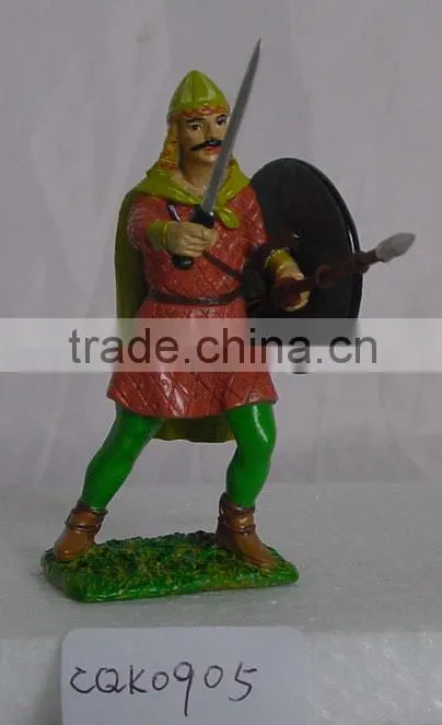 Metal Painting Knight Armor, Colored Soldier Figurines, Painted Warrior