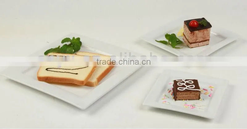 White Porcelain Square Plate