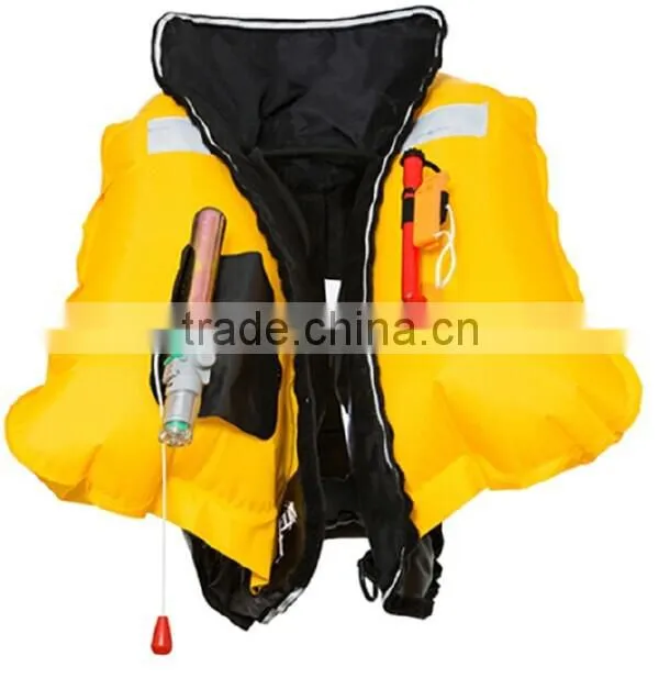 CE approved polyester+nylon oxford jet ski inflatable life jackets low price