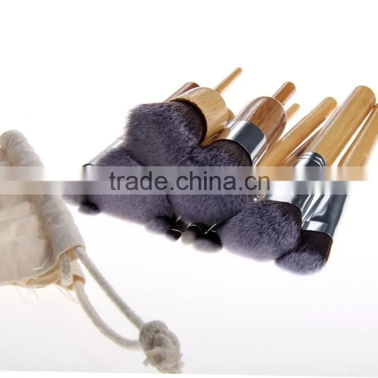 Natural Wood Handle Makeup brushes set 11 pcs
