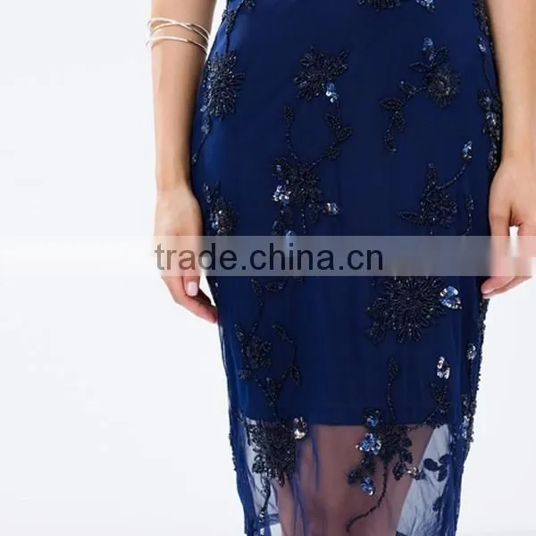 Hot Selling Fashion Beaded Pencil Designer Women Dress