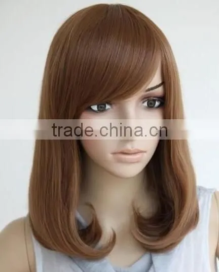 Short Fashion Hair Silky Straight Synthetic Wigs African American Hair