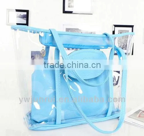 promotional summer transparent handbags fashion transparent handbags beach bag