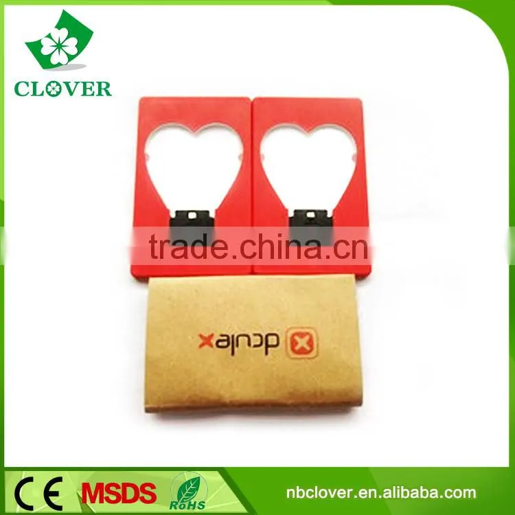 Heart shape 2 LED ABS material mini pocket led credit card light