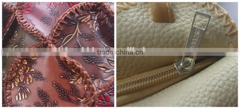 china leather handbag factory lady crochet design totally handmade