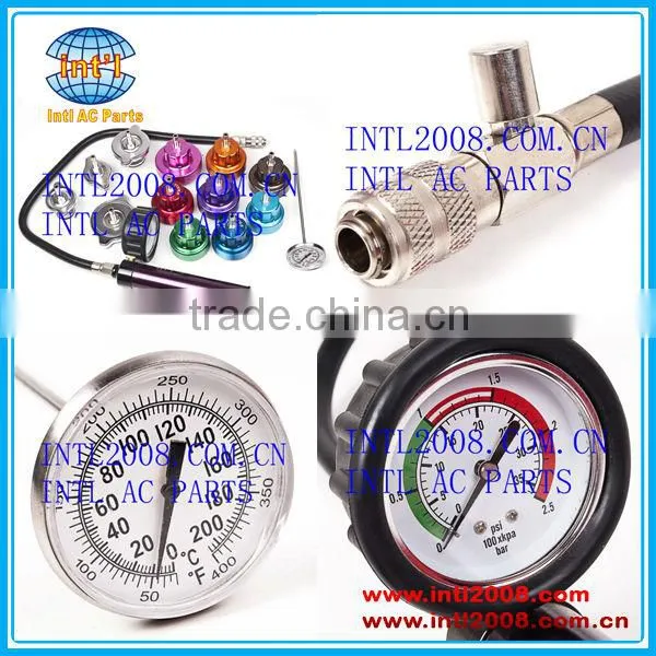 Auto Cooling System Radiator Cap Pressure Head Gasket Test Leak Detector /Tester Kit Pump Gauge Adapters