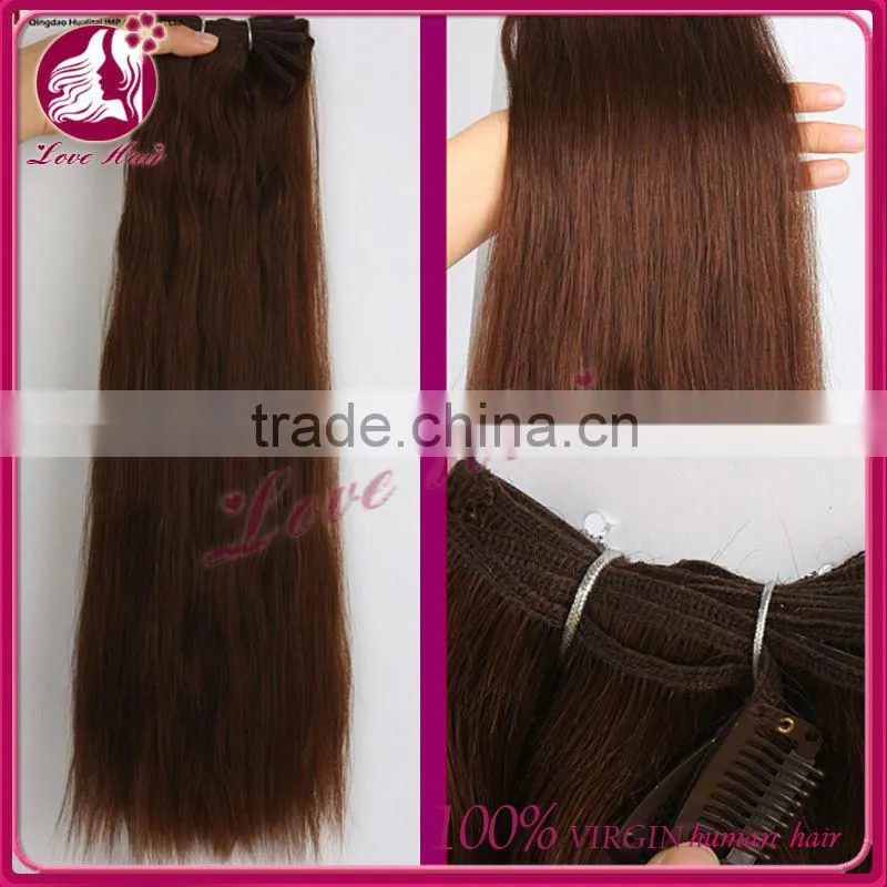 Cheap 100% human hair clip in hair extension