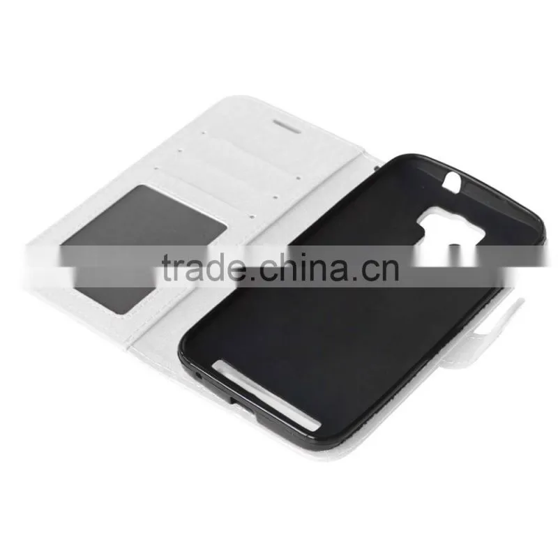 Cell Phone PU Leather Flip Card-slot Case for ASUS ZenFone 2 Laser ZE500KL