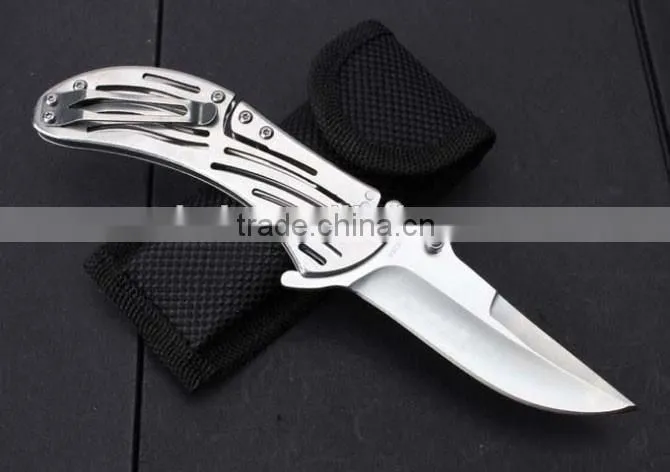OEM stainless steel camping knife with backlock