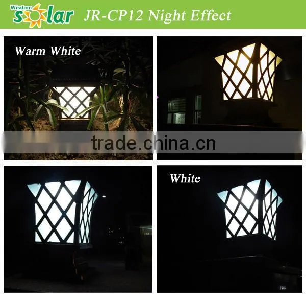 Modern solar pillar lights widely used led garden light square solar light