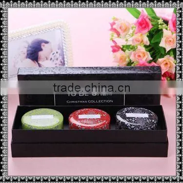 Luxury Scented Soy Wax Candle Set in Glass Jar