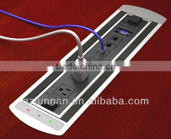 electric desktop electrical hdmi socket connector for conference