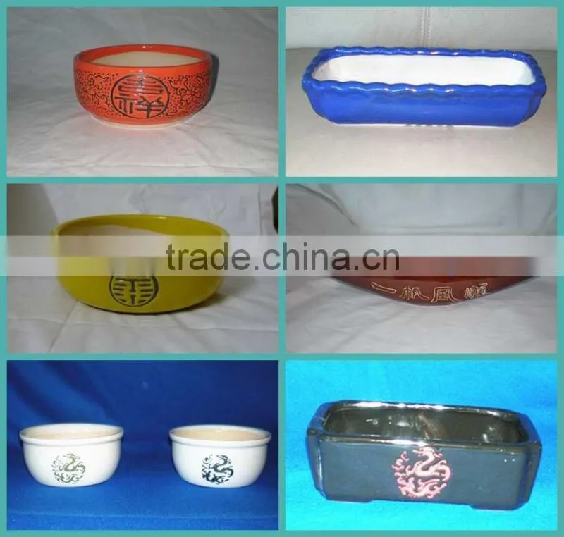 Chinese ceramic flower pot glazed flowerpot planter for garden ornamental decoration