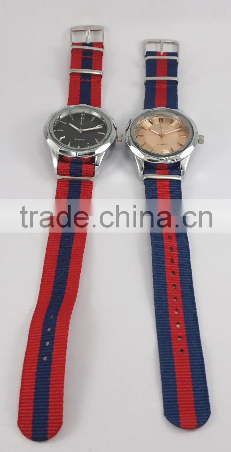 2015 Fashion nylon Changeable Band Watch with Best Men Wrist Watch Low Price