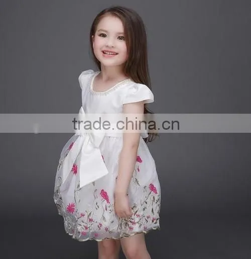 2016 Europe stylish sweet baby children wedding dress handmade embroidered children clothing 2016 girls dress