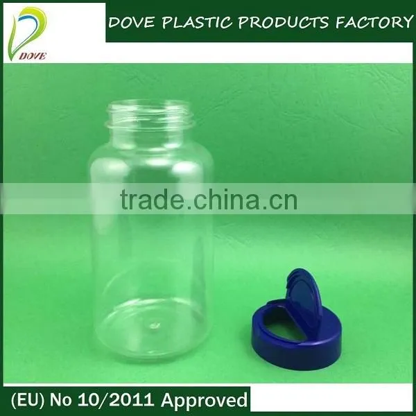 300ml plastic bottle with twist top cap 300ml wide mouth plastic bottle for medicine