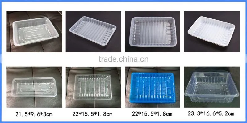 transparent plastic seafood tray