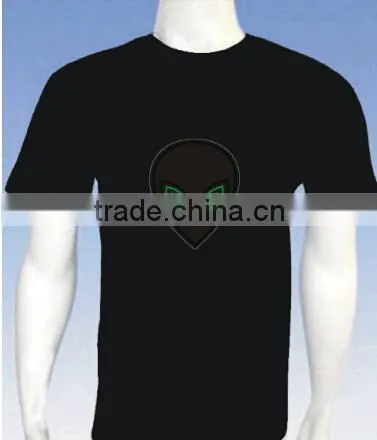 100% cotton EL t-shirt for party