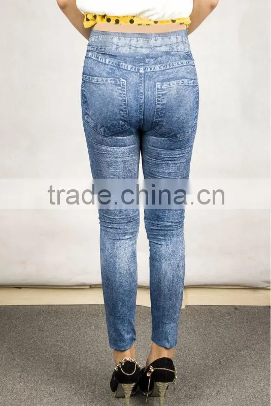 Jean type fleece inside thick seamless warm winter leggings